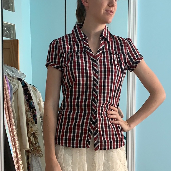 SOLD Scullers Western Plaid Polo Shirt - Picture 8 of 8